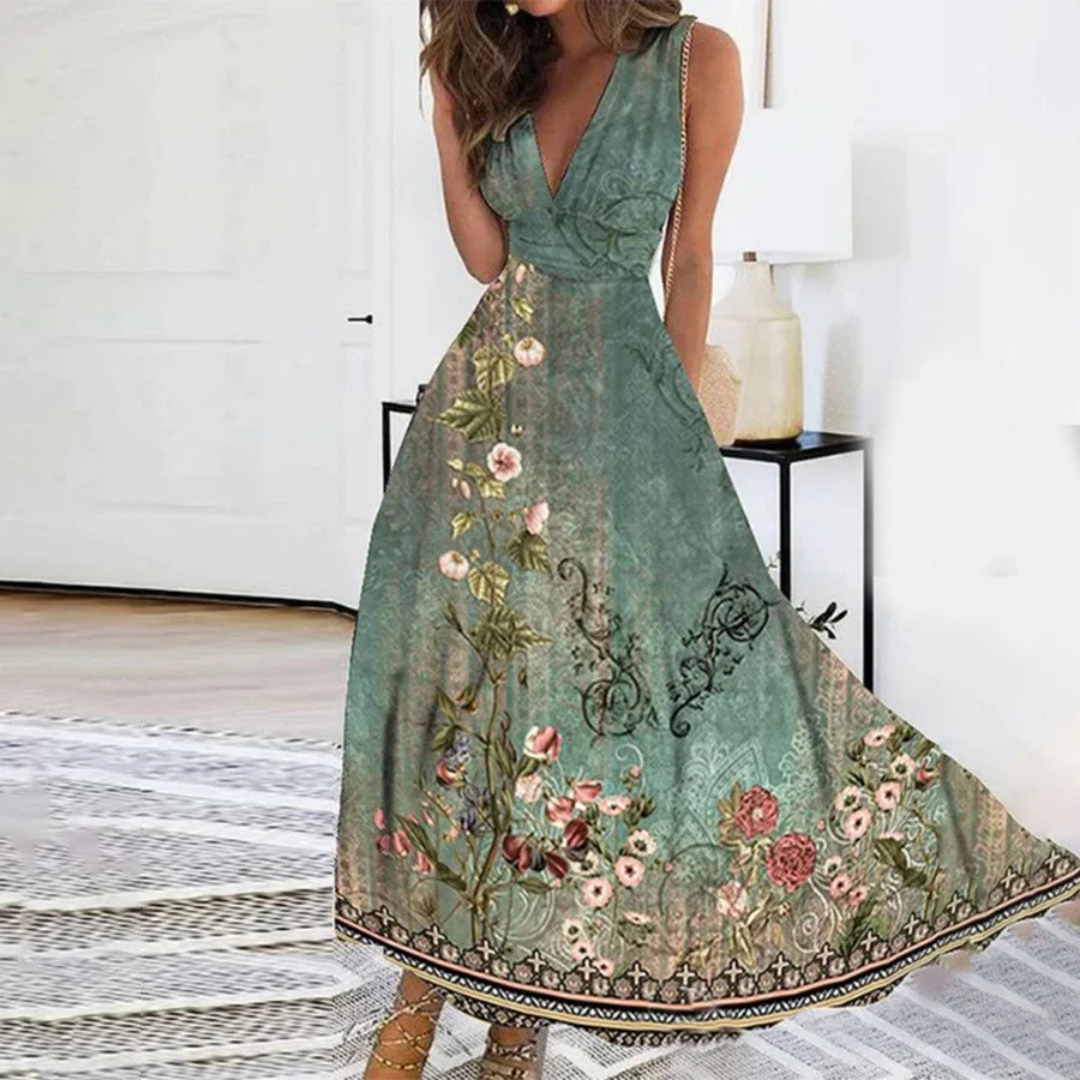 Sabina | Elegantes geblümtes Damenkleid