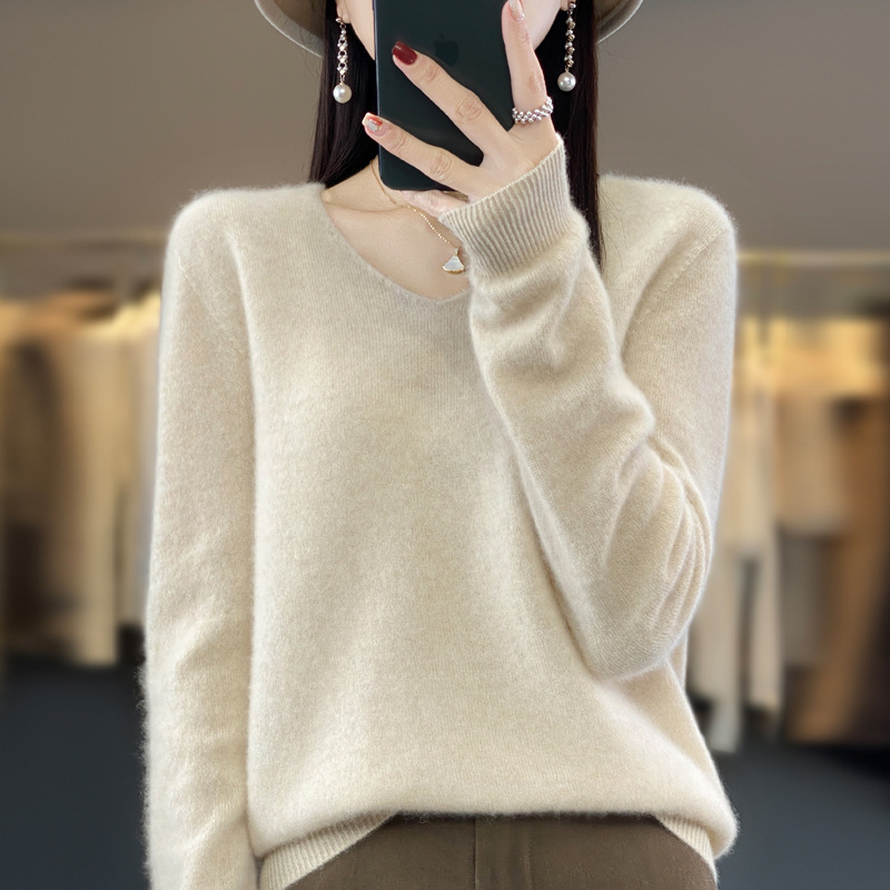 Eliana - Kuscheliger Pullover mit lockerem Sitz und V-Ausschnitt
