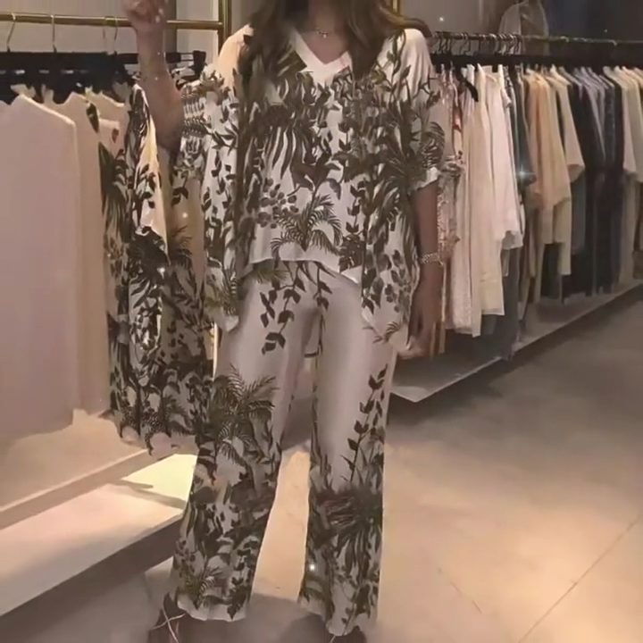 Lina - Elegantes Zweiteiliges Set mit Naturmotiv