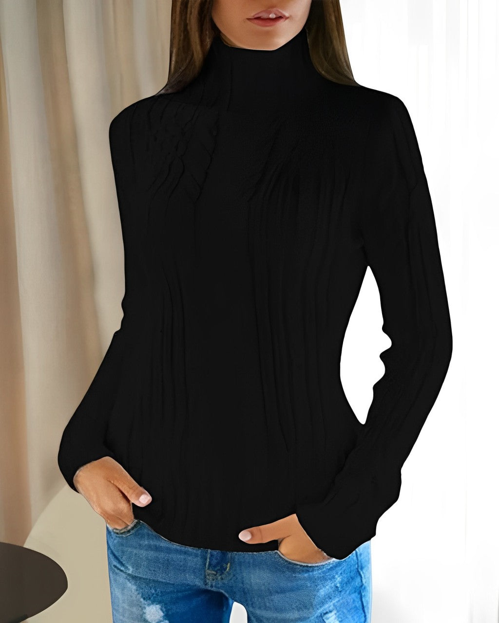 Miller - Schmal geschnittener Rollkragenpullover