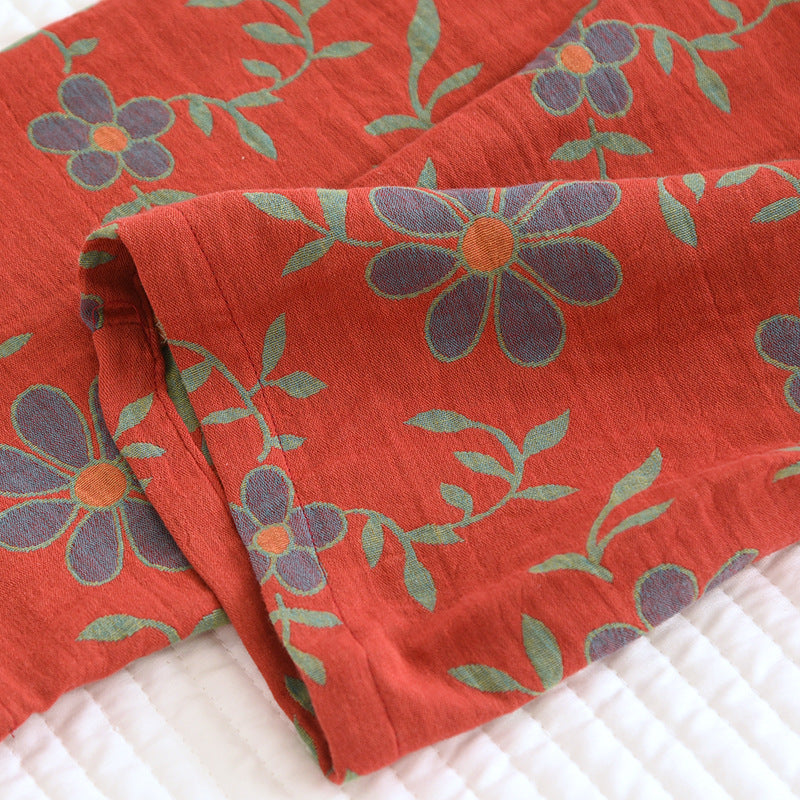 Amelia | Pyjama-Set aus Baumwolle mit Blumendruck und Hemd-Set mit Knöpfen