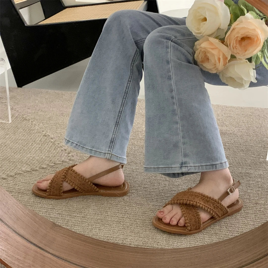 Rubie - 2024 Sommer Sandalen mit gekreuzten Bändern