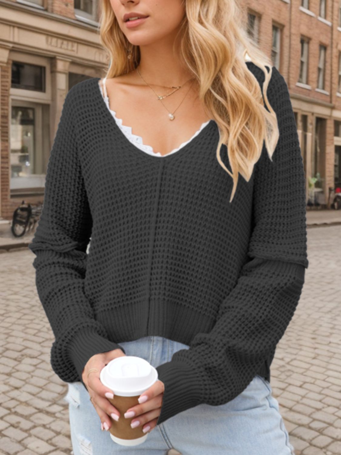 VivaStyle - Eleganter V-Ausschnitt Pullover für Damen