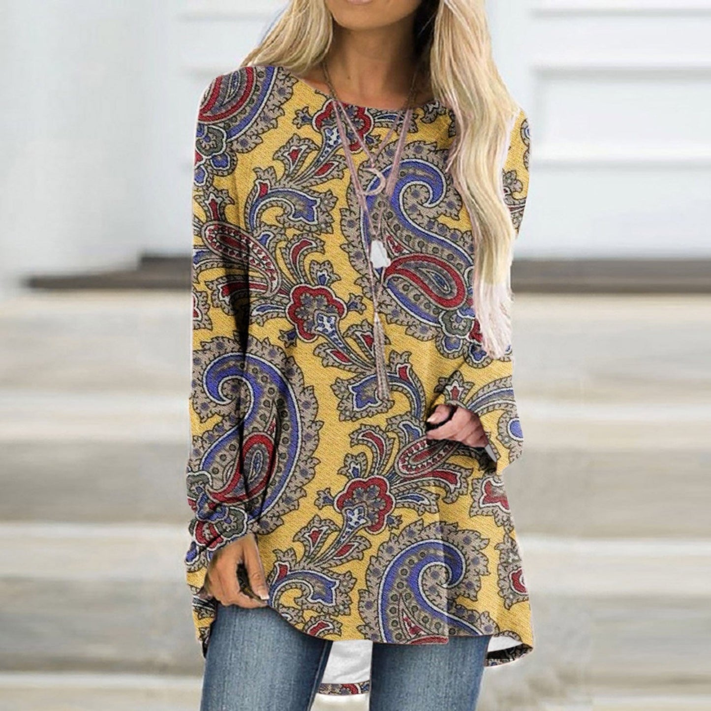 Amanda - Eleganter Pullover mit Mandala-Druck