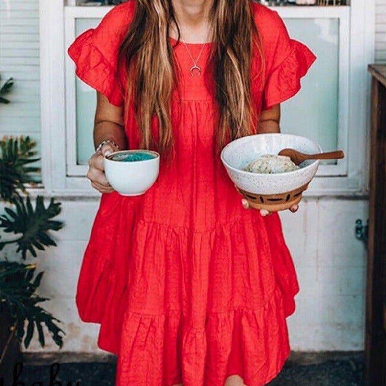 Romantisches Minikleid mit Rüschen