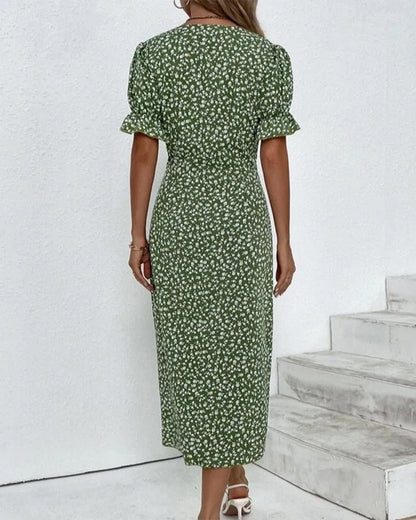 Alexandra - Geblümtes Kleid mit Bauchbedeckung