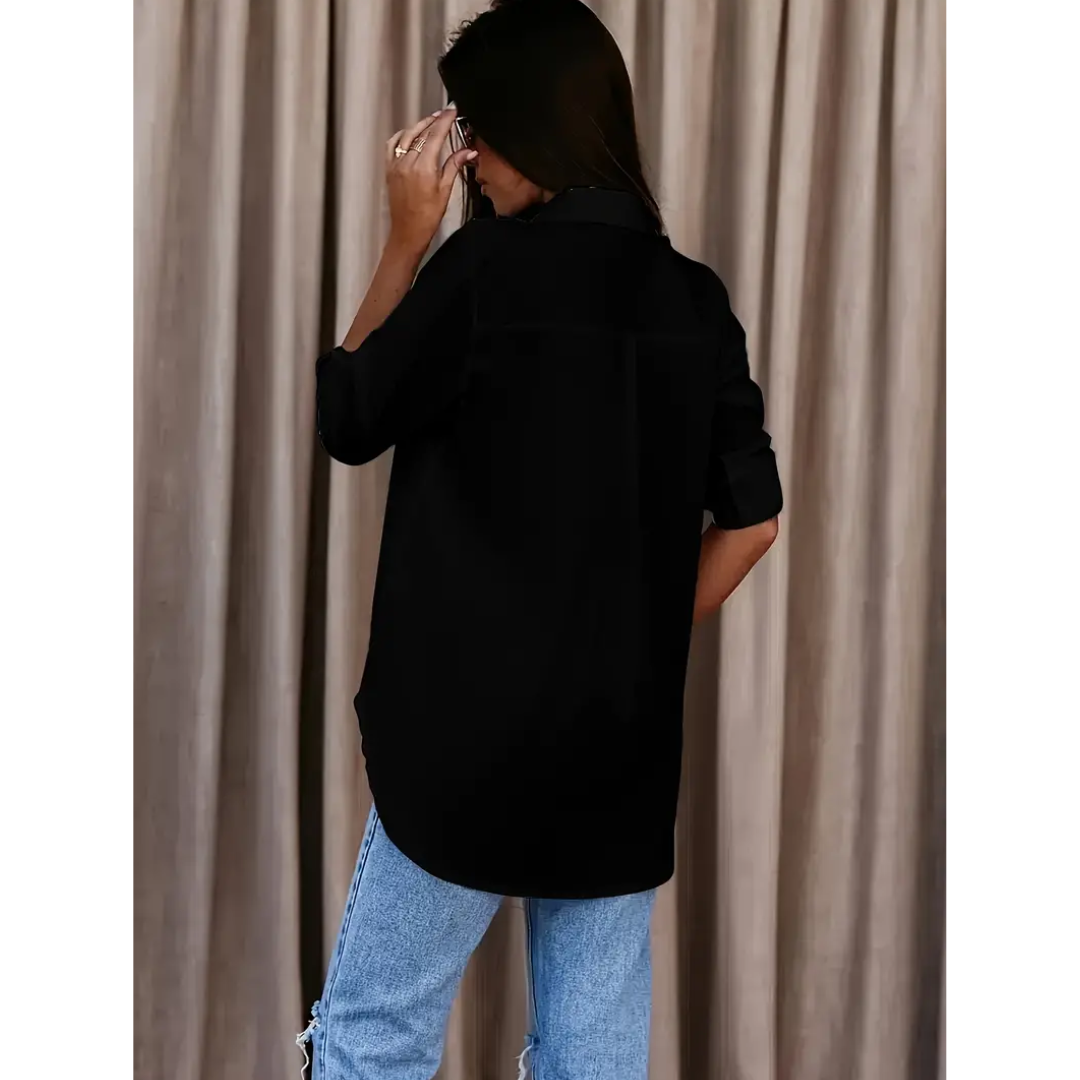 Salena | Damen Elegantes Bluse | Langarm