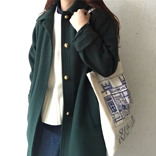 Alva - Modische Schultertasche aus bedrucktem Canvas