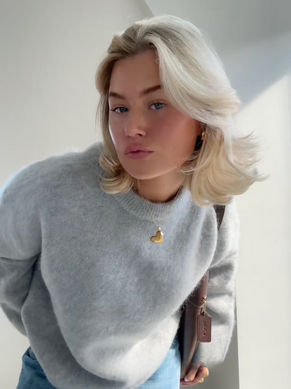 Junge Mode - Bequemer Pullover mit Rundhalsausschnitt