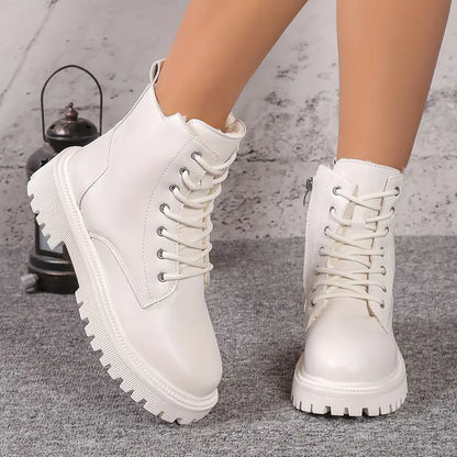 Keelin - Elegante Plateaustiefel mit Plüsch - Komfort & Stil