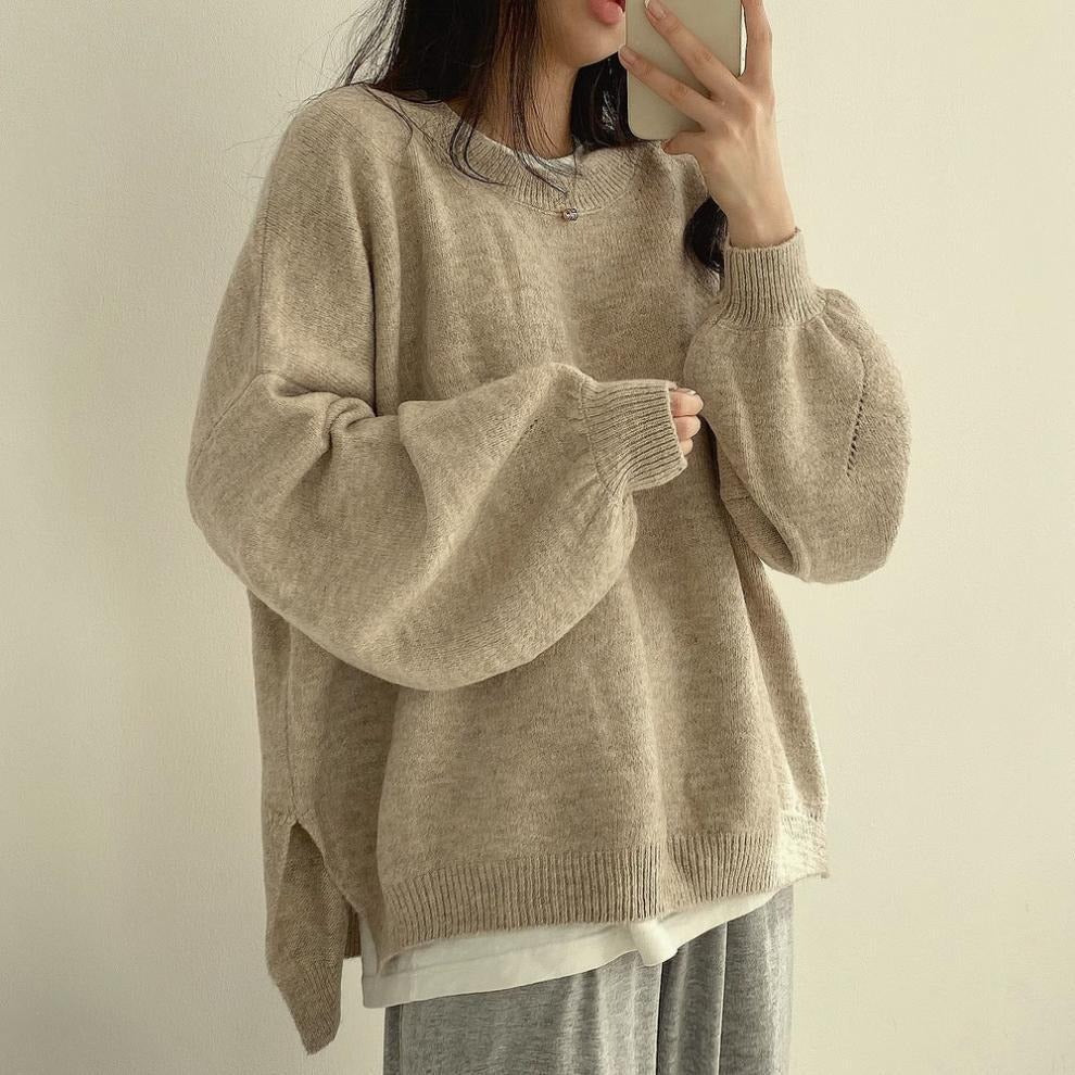 Alva - Bequemer Pullover mit weiten Laternenärmeln