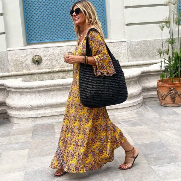 Abby's Print Boho Maxi-Kleid