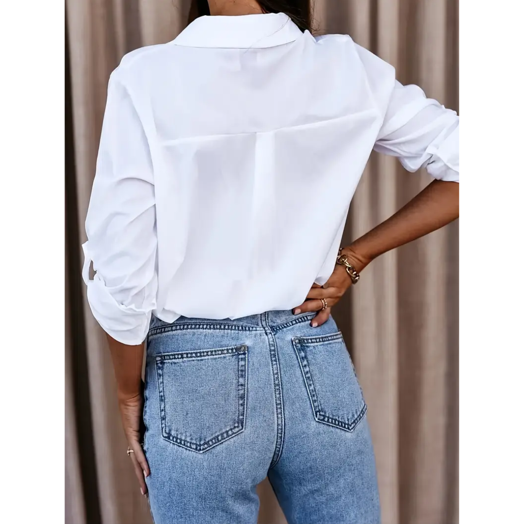 Salena | Damen Elegantes Bluse | Langarm