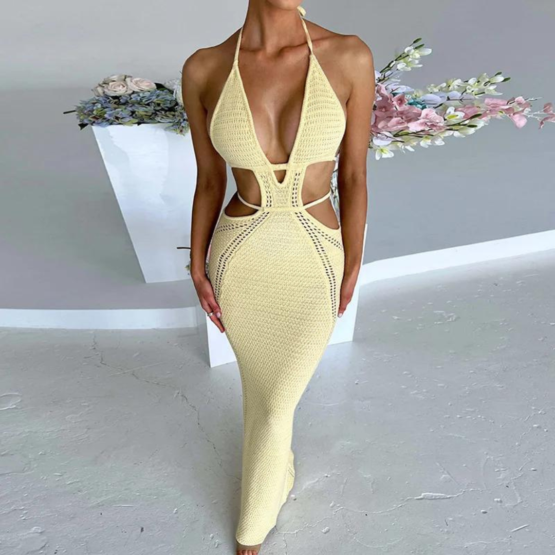 Rückenfreies Bodycon-Kleid mit Cami-Trägern
