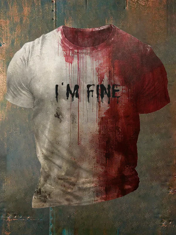 Leano - "I'm Fine" Gruseliges Halloween-Shirt