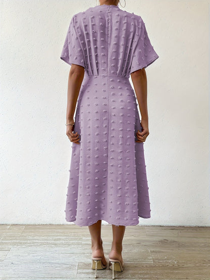 Sadie - Plissiertes Midikleid wit Bauchabdeckung