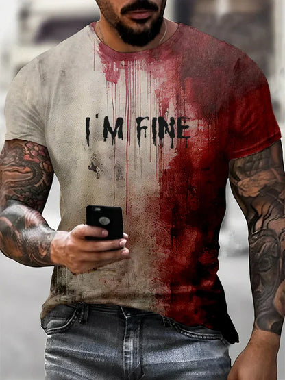 Leano - "I'm Fine" Gruseliges Halloween-Shirt