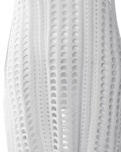 Heidi-Mode | Seitenschlitz und Aushöhlung Häkel Cover-Up Kleid Bademode für Frauen