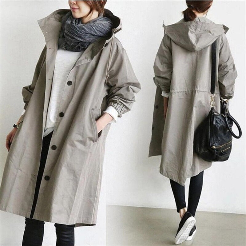 Bellerue - wasserdichter trenchcoat mit kapuze