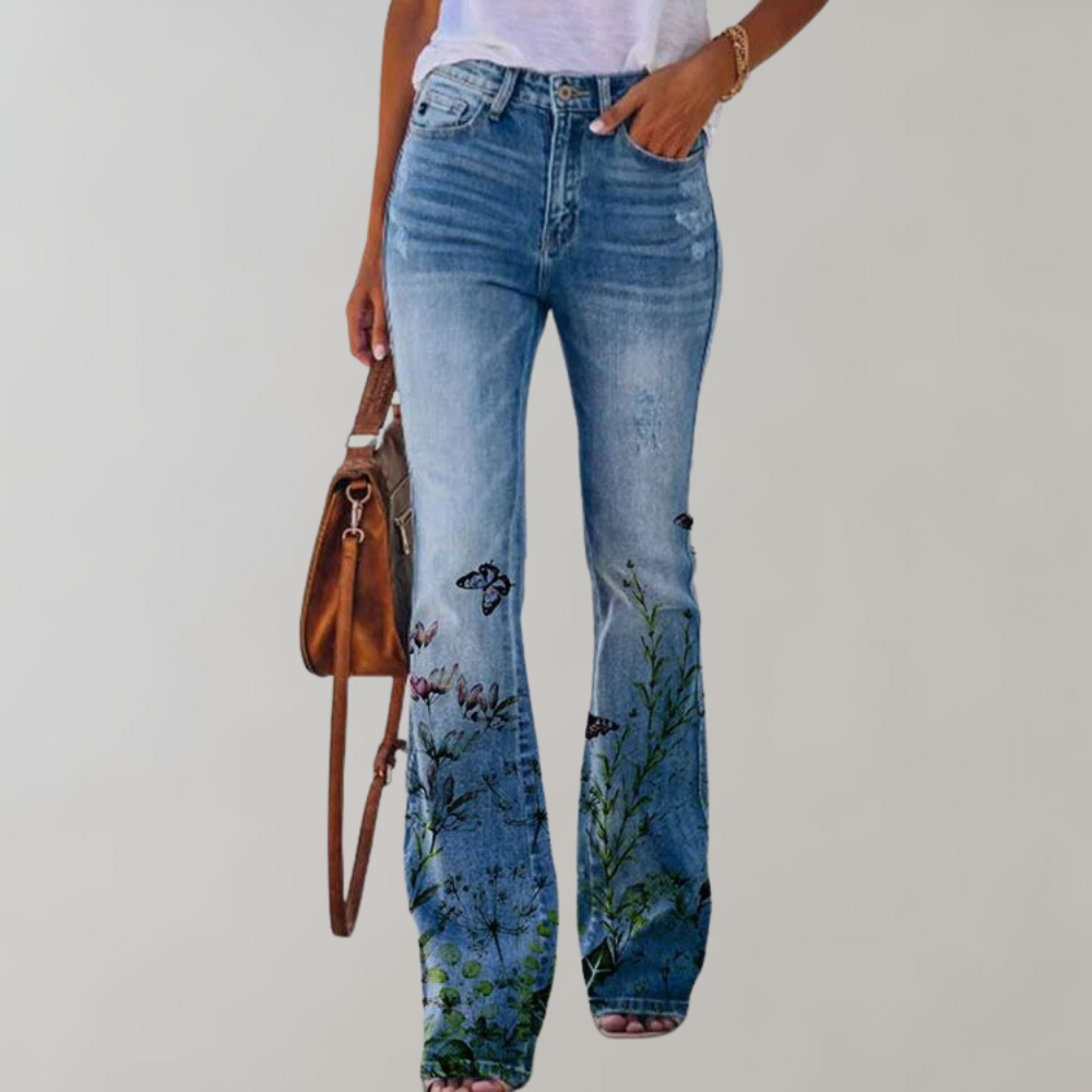 Emma - Jeans mit Blumenmuster