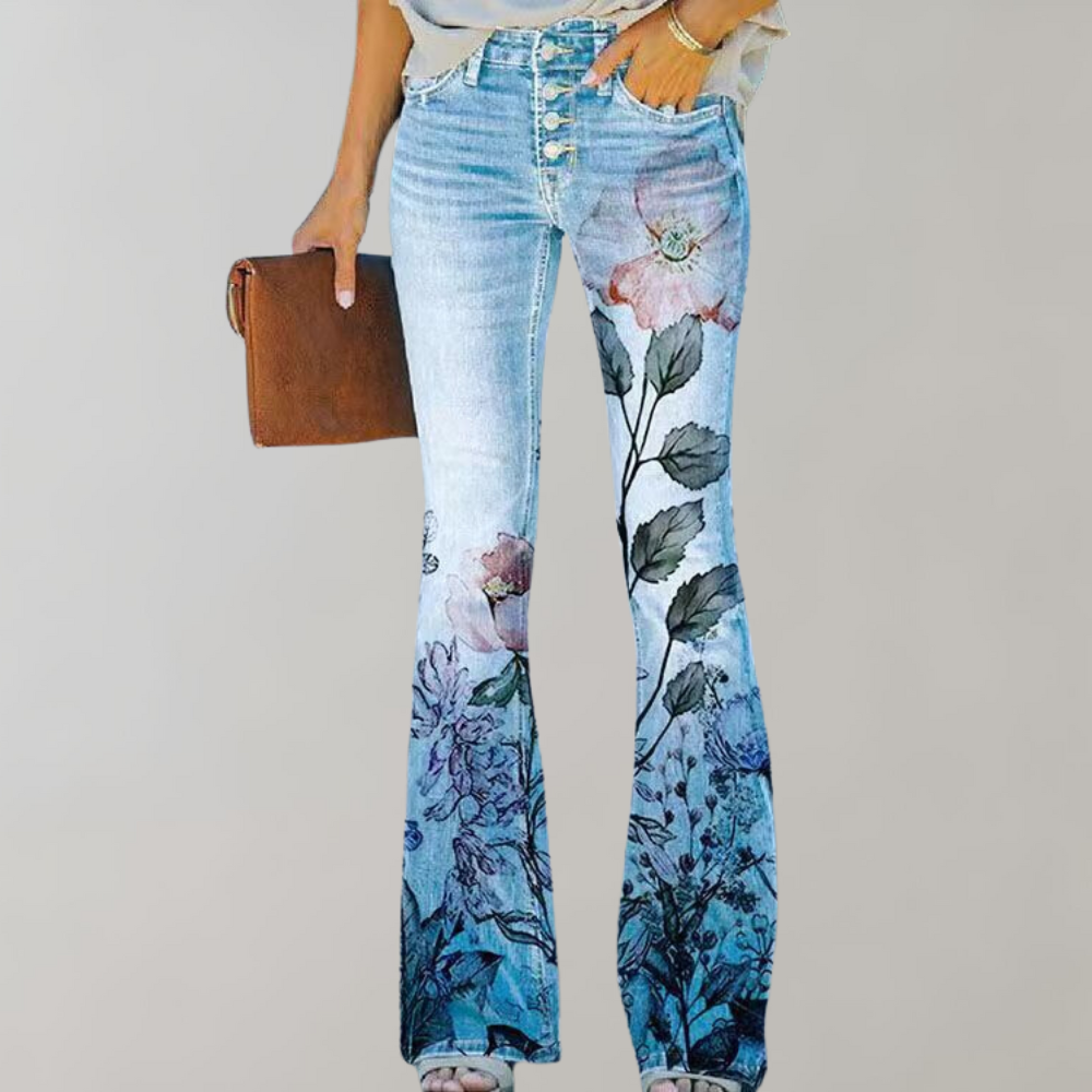 Emma - Jeans mit Blumenmuster