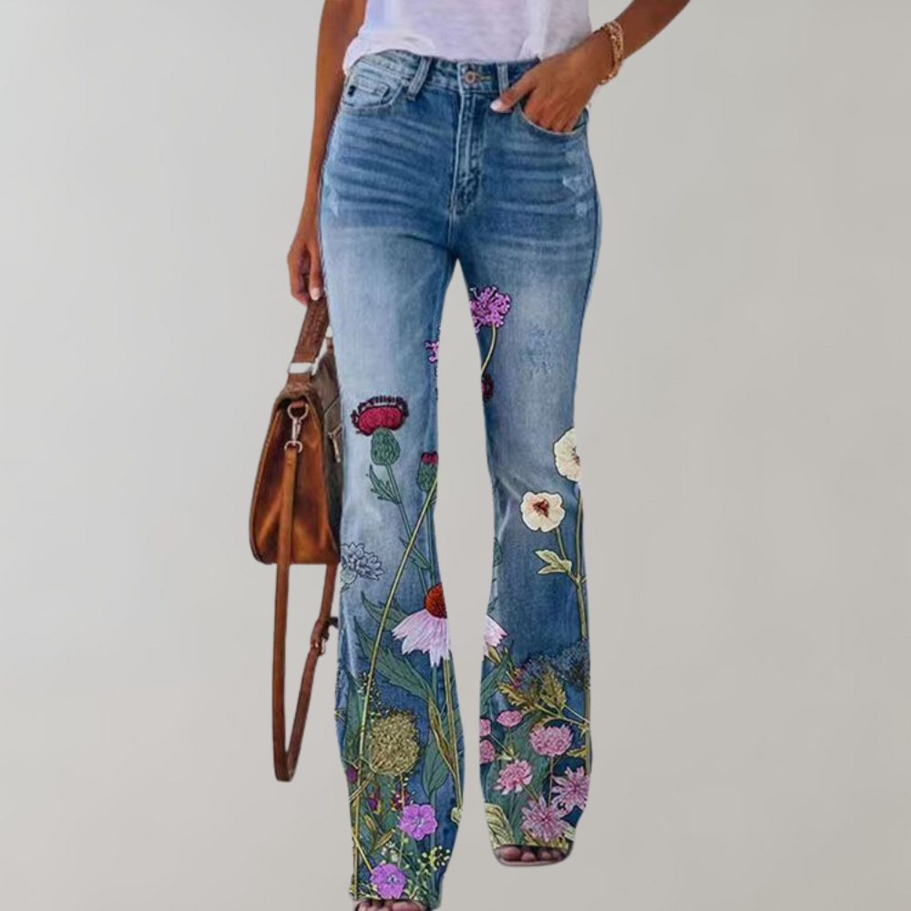 Emma - Jeans mit Blumenmuster