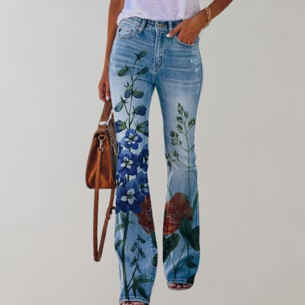 Emma - Jeans mit Blumenmuster