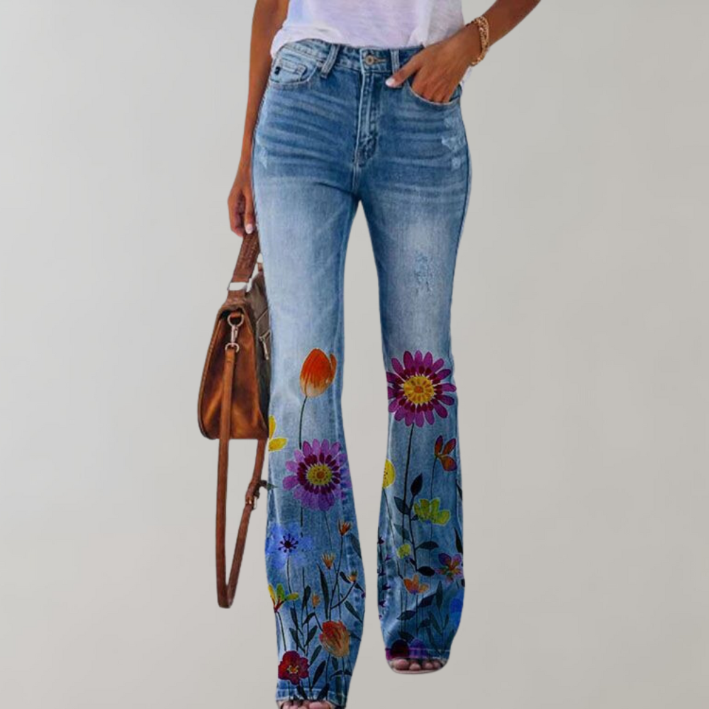 Emma - Jeans mit Blumenmuster