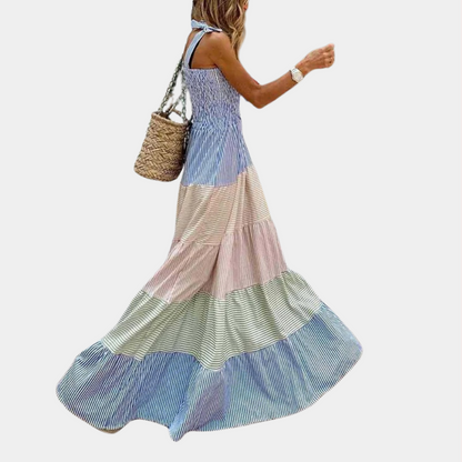 Rosalind - Mehrfarbiges Maxikleid für Frauen