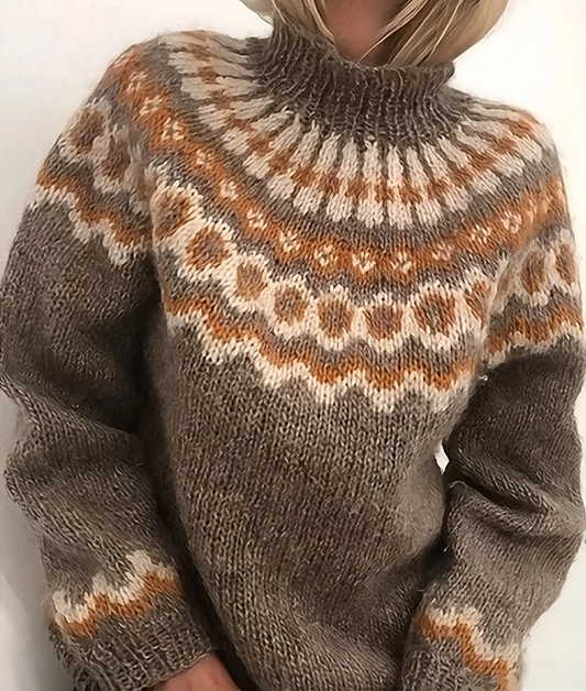 Oona - Kuscheliger Islandpullover mit Rollkragen