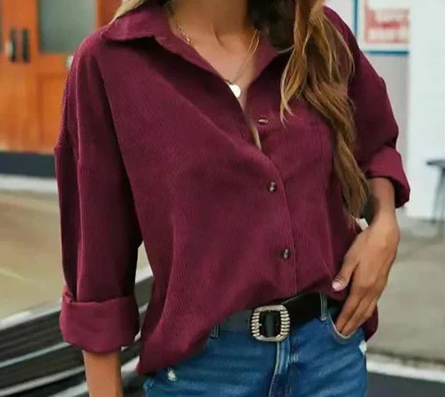 Wendela - Cordbluse im trendigen Look