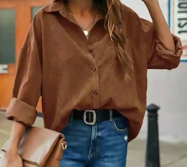 Wendela - Cordbluse im trendigen Look