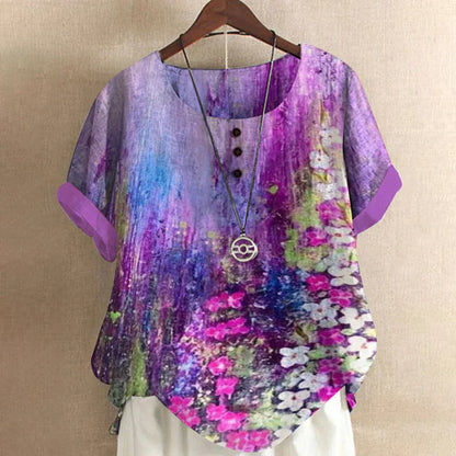 Evelyn - fliederblütenbluse