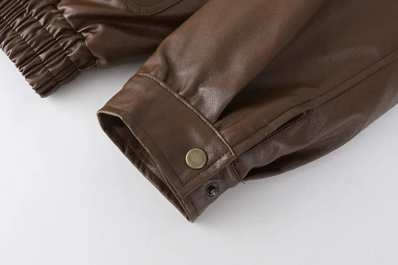 Kolyra | Vintage Leren Winterjas, Elegant