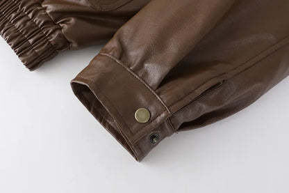 Kolyra | Vintage Leren Winterjas, Elegant