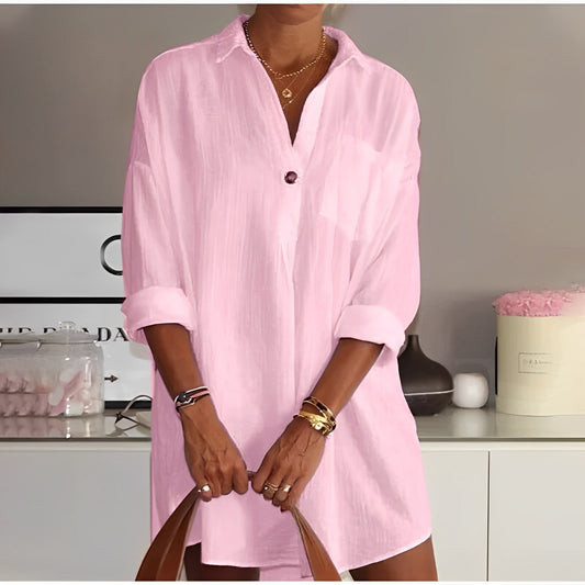 Caterina- Halbärmliges lockeres Hemd