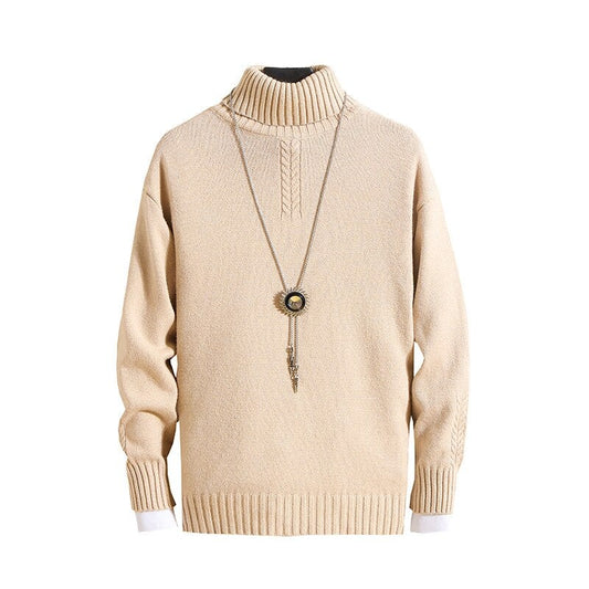 Rollkragenpullover für Herren mit Rippenbündchen