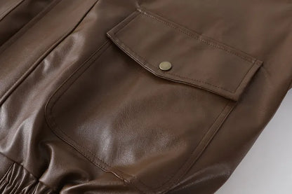 Kolyra | Vintage Leren Winterjas, Elegant