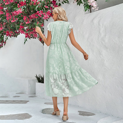 Ronja  | Stilvolles v-ausschnitt midikleid