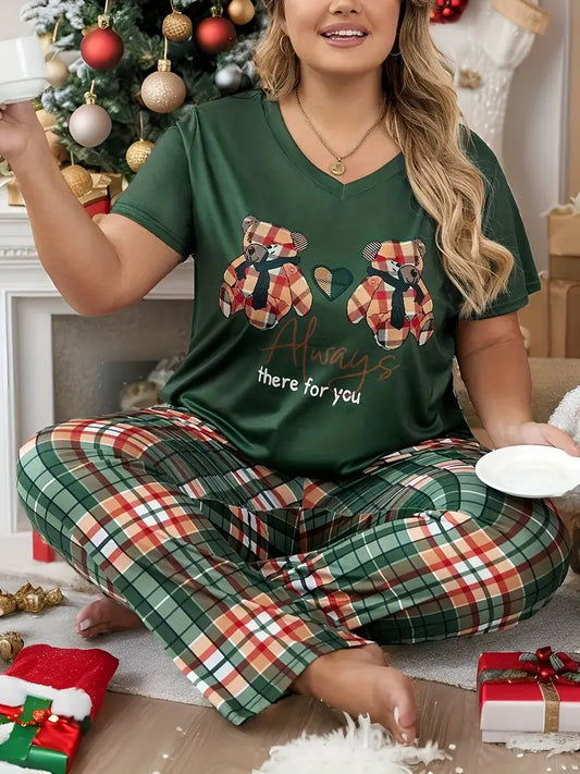 Heidi-Mode | Set für Damen in Übergröße T-Shirt mit V-Ausschnitt