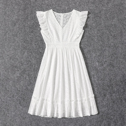 Amelie - Weißes Broderie Anglaise Kleid