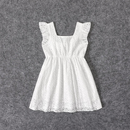 Amelie - Weißes Broderie Anglaise Kleid
