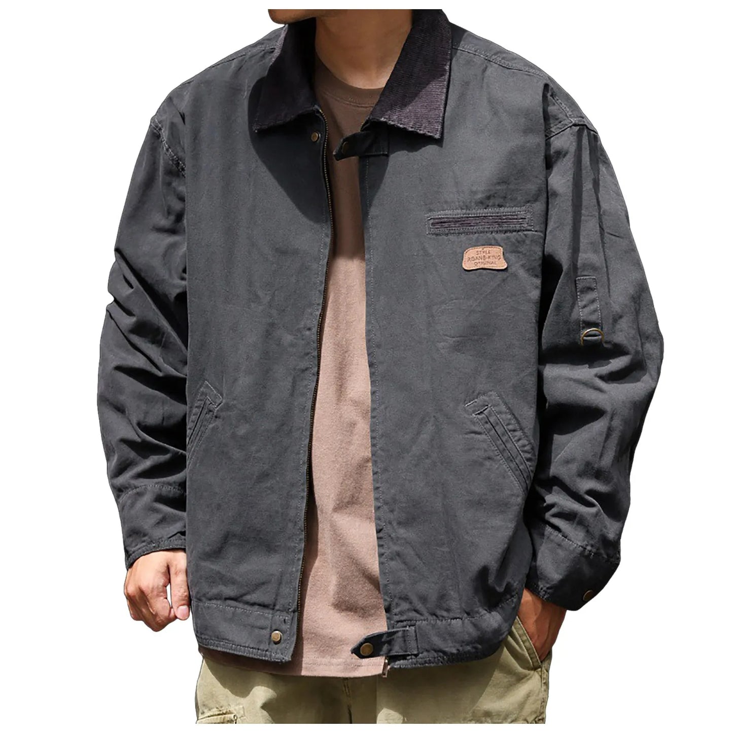 Wipase | Herren Canvas Jacke Vintage Stil Baumwolle Dick Warm