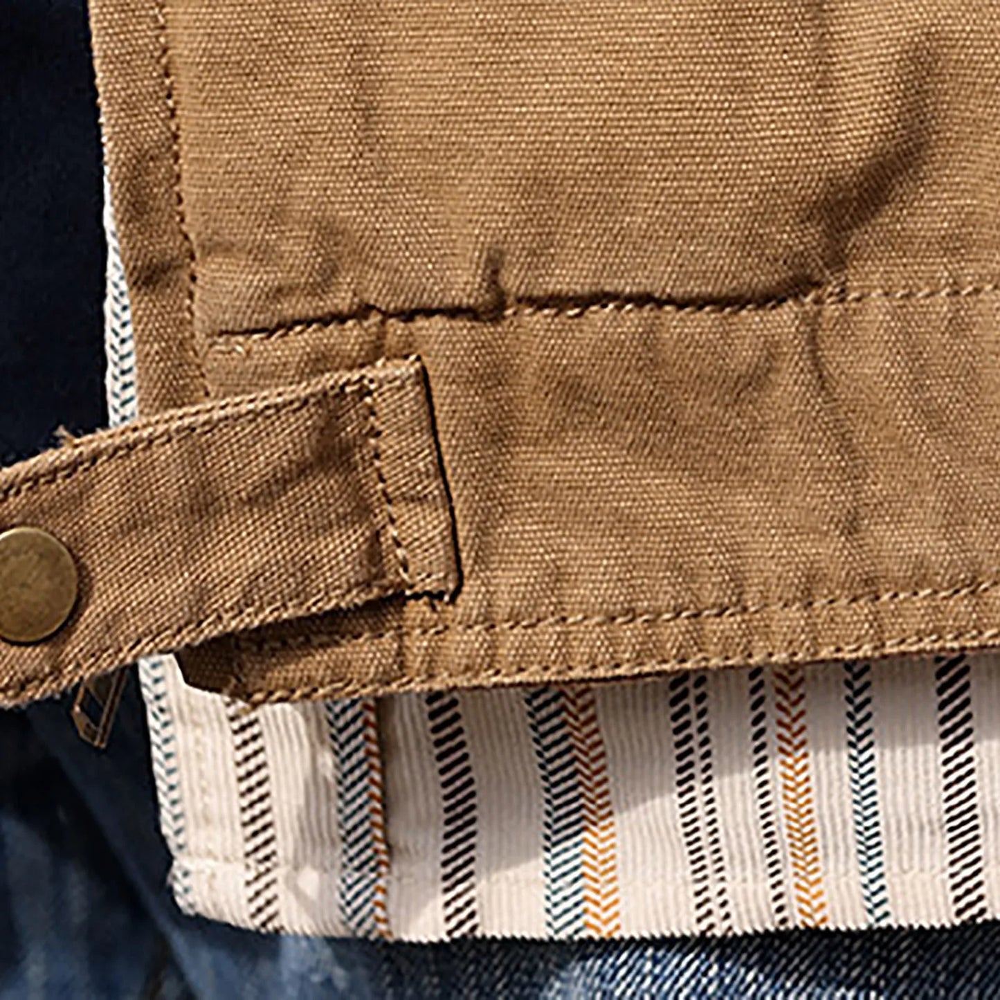 Wipase | Herren Canvas Jacke Vintage Stil Baumwolle Dick Warm