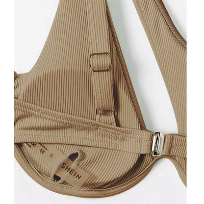 Heidi-Mode | Sexuelle Bikinis Badebekleidung Ausschnitt Damen Badebekleidung Ein Schulter Biquini Hoher Beinausschnitt Badehose Push-Up Strand Bikiniset