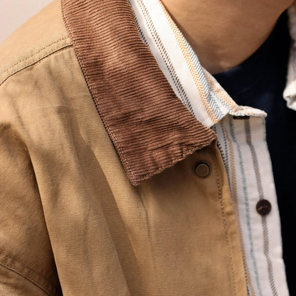 Wipase | Herren Canvas Jacke Vintage Stil Baumwolle Dick Warm