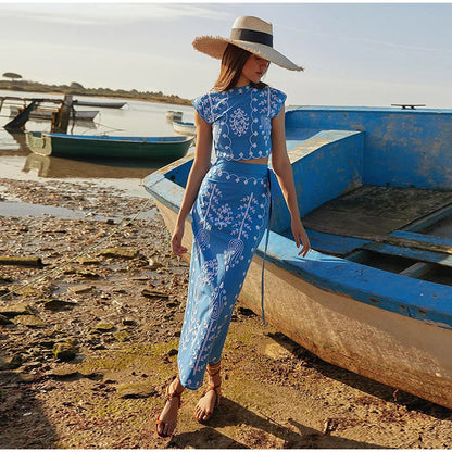 Alicia - Zweiteiliges besticktes Set