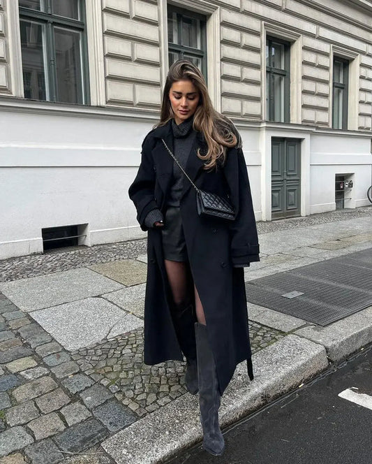 Celeste – Klassischer langer wollmantel