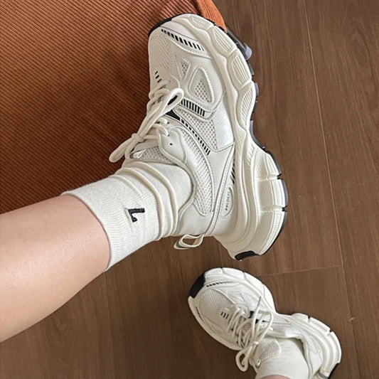 Alora - Lässige Mesh-Schuhe - Klobige Sohle