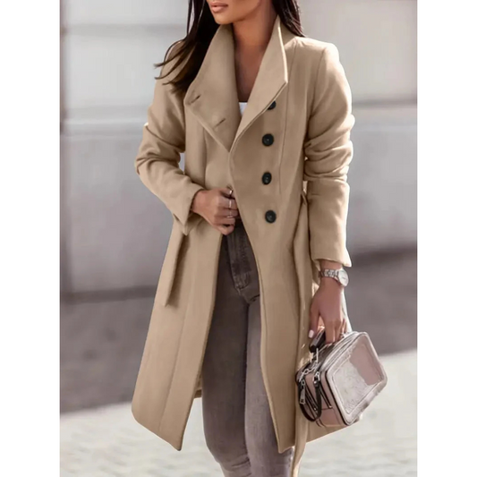 Rookie | Damen Lange Warme Trench Mantel | Winter